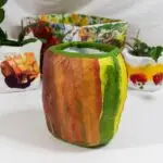 Vase à rayures colorées